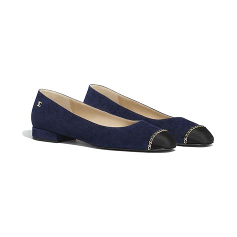 Navy Suede Ballerinas 